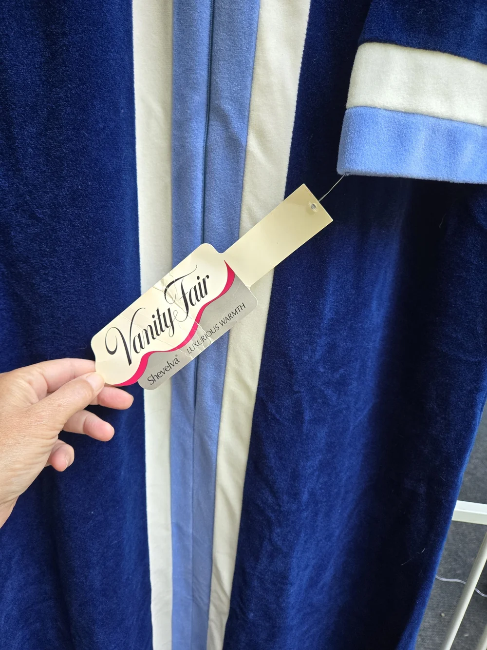 Vintage Vanity Fair Velour Open-Front Robe with Tags